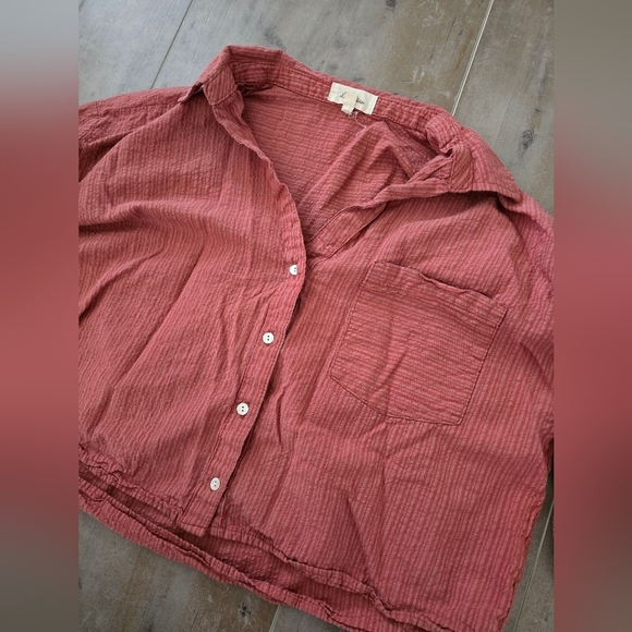 Love Notes Pink Button-Up Top and Skort Set - Picture 2 of 7